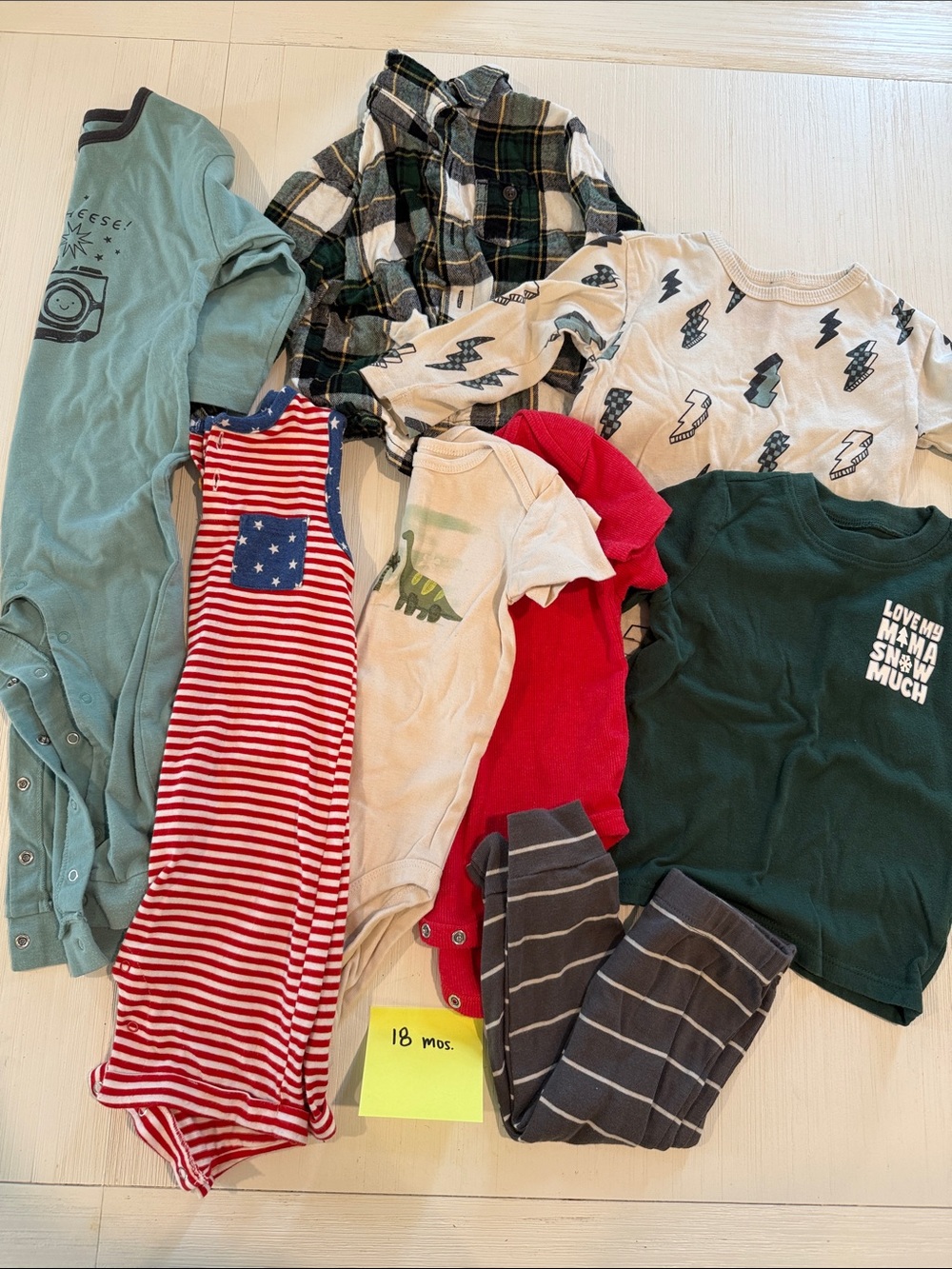 Mixed Baby Boys Clothing Lot - 8 pieces  size 18 months